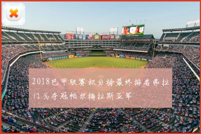 2018巴甲联赛积分榜最终排名弗拉门戈夺冠帕尔梅拉斯亚军